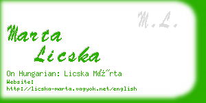 marta licska business card